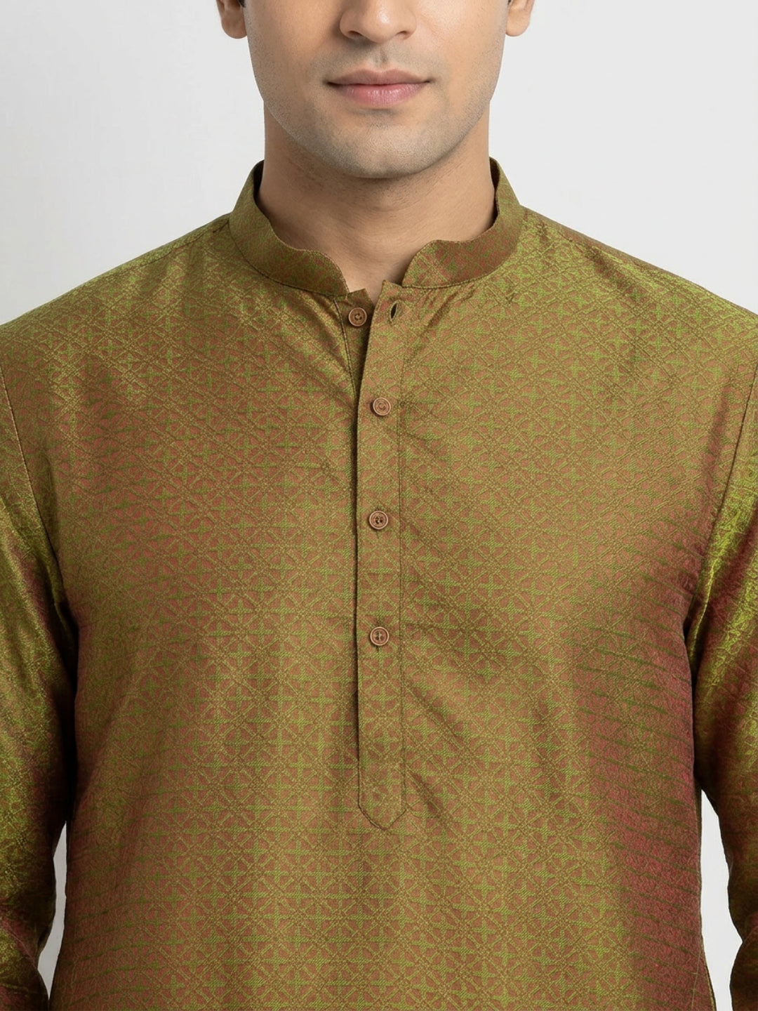 Sanman Ethnix By Raymond Orange Kurta