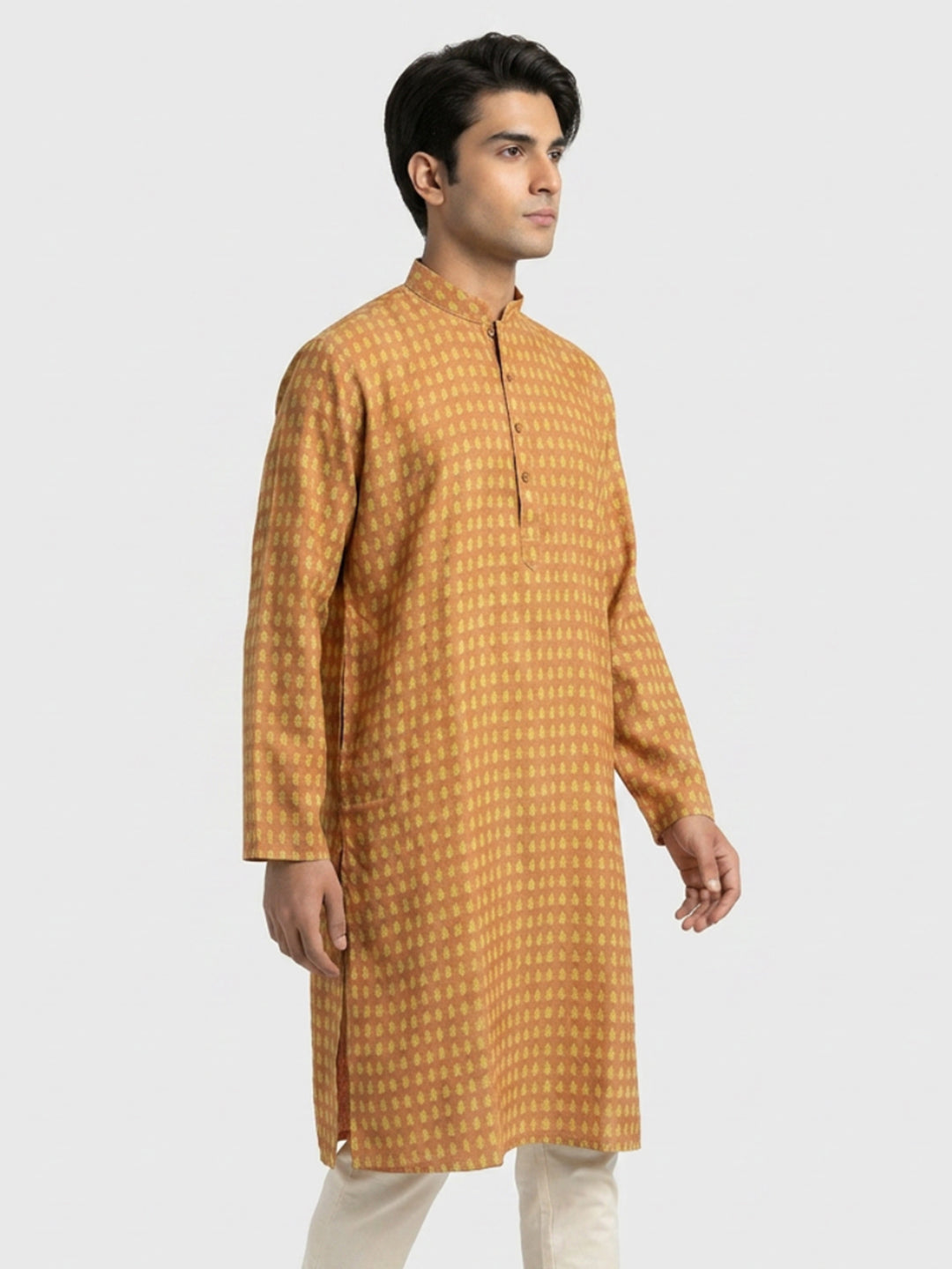 Ethnix By Raymond Yellow Kurta