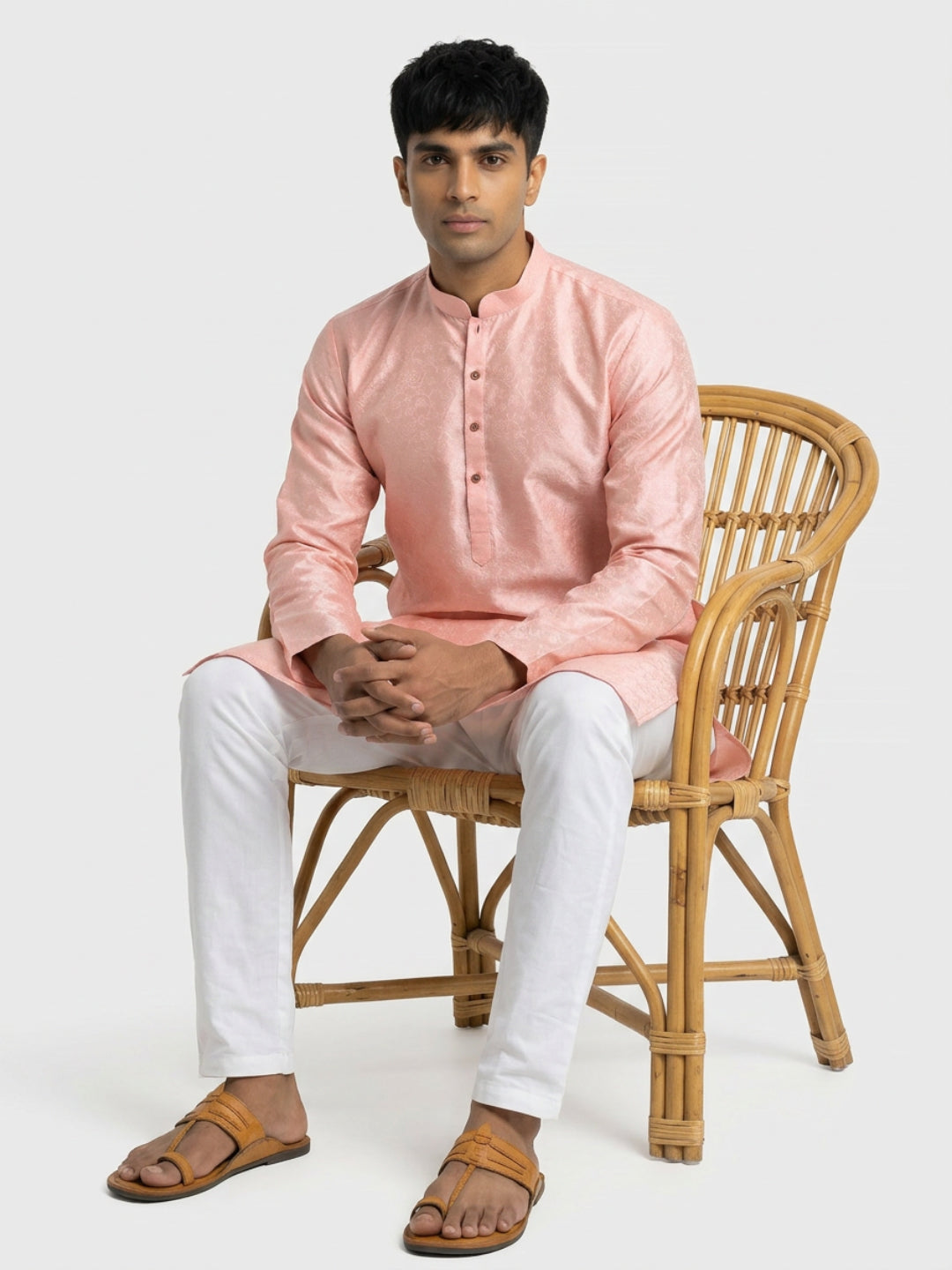 Ethnix By Raymond Pink Kurta