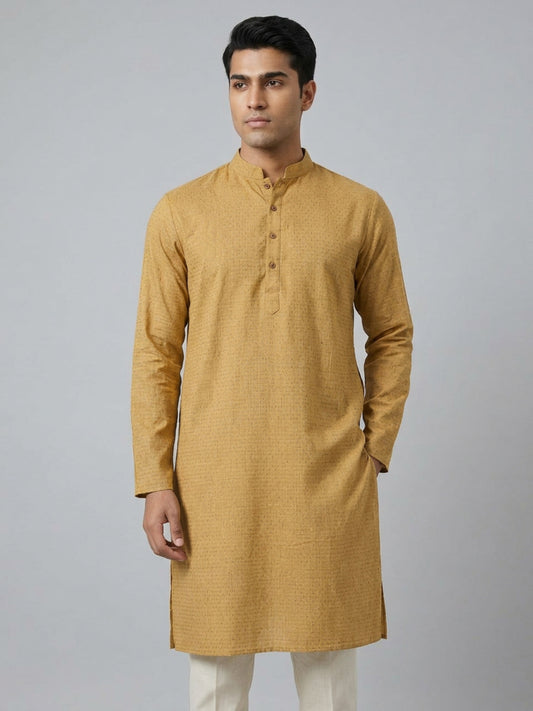 Ethnix By Raymond Yellow Kurta
