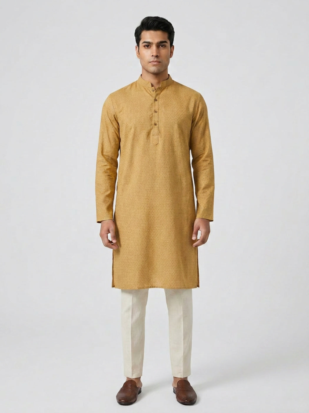 Ethnix By Raymond Yellow Kurta