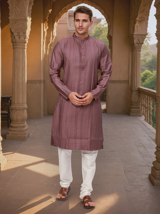 Ethnix by Raymond Purple Kurta