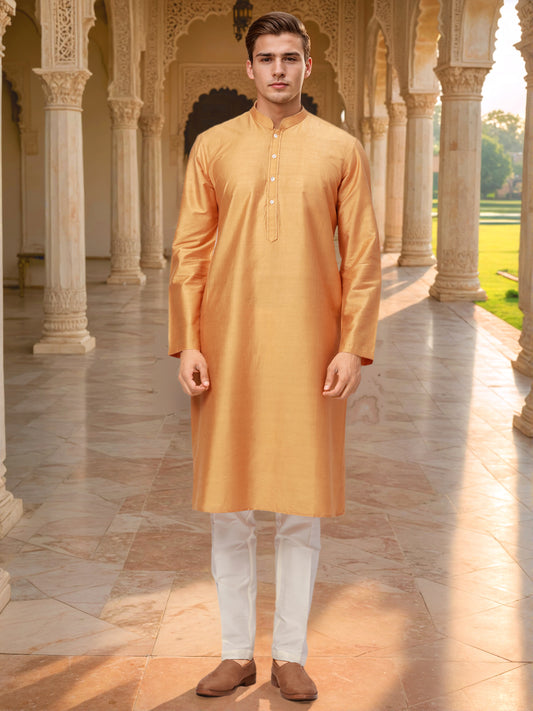 Ethnix by Raymond Yellow Kurta