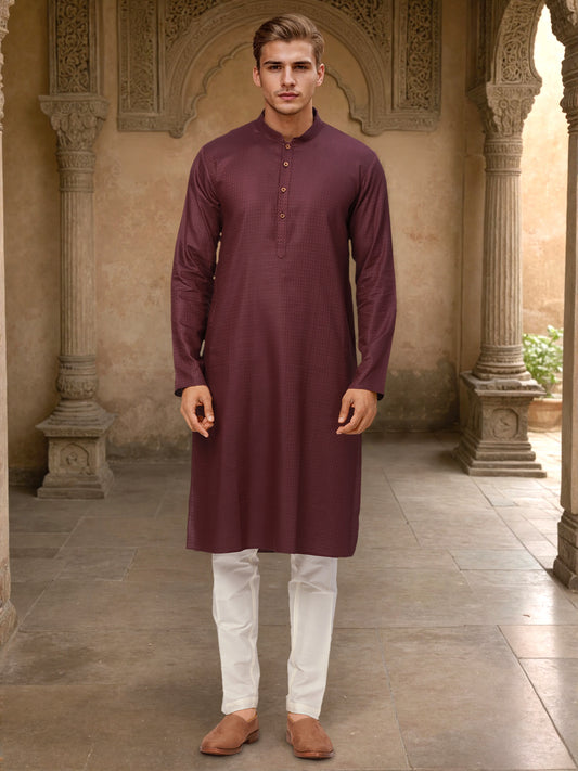 Ethnix by Raymond Purple Kurta