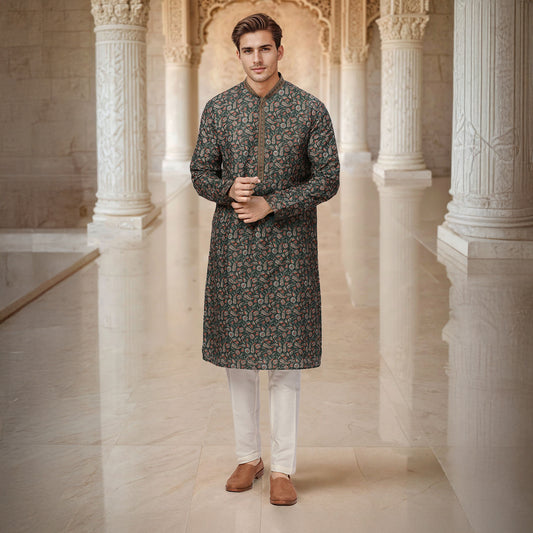 Ethnix Green Kurta Chudidar
