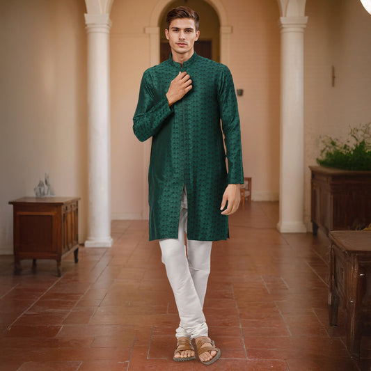 Ethnix Green Kurta Chudidar