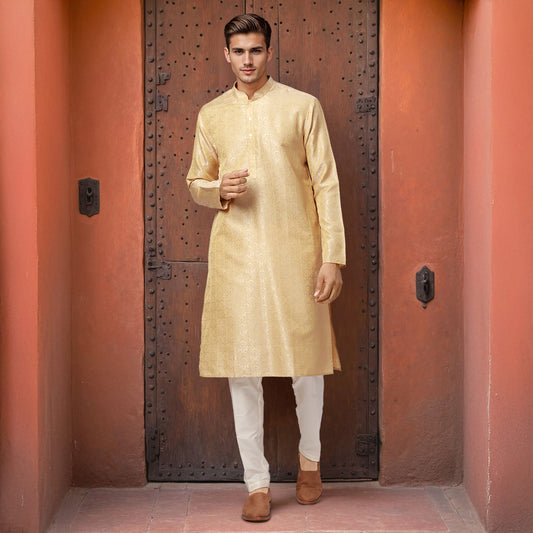 Ethnix Yellow Kurta Chudidar