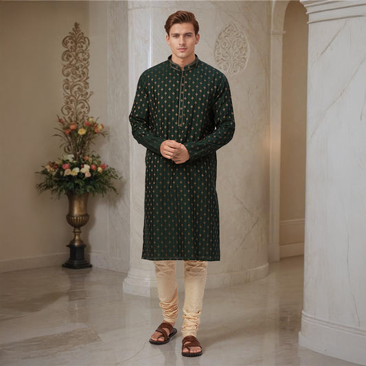 Ethnix Green Kurta Chudidar