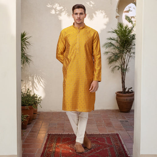 Ethnix Yellow Kurta Chudidar