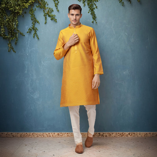 Ethnix Yellow Kurta Chudidar