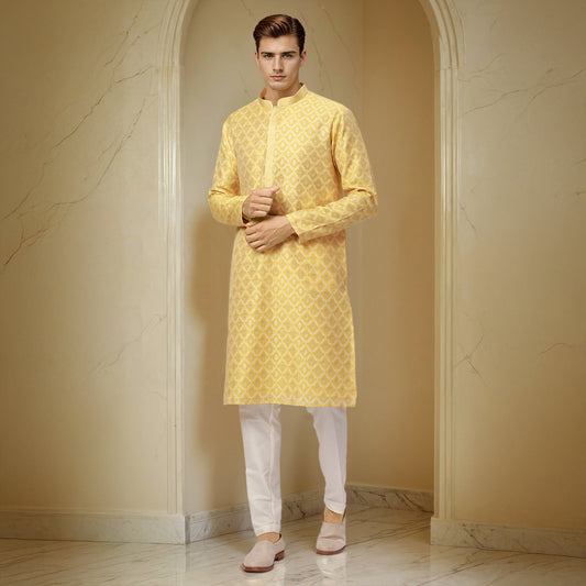 Ethnix Yellow Kurta Chudidar