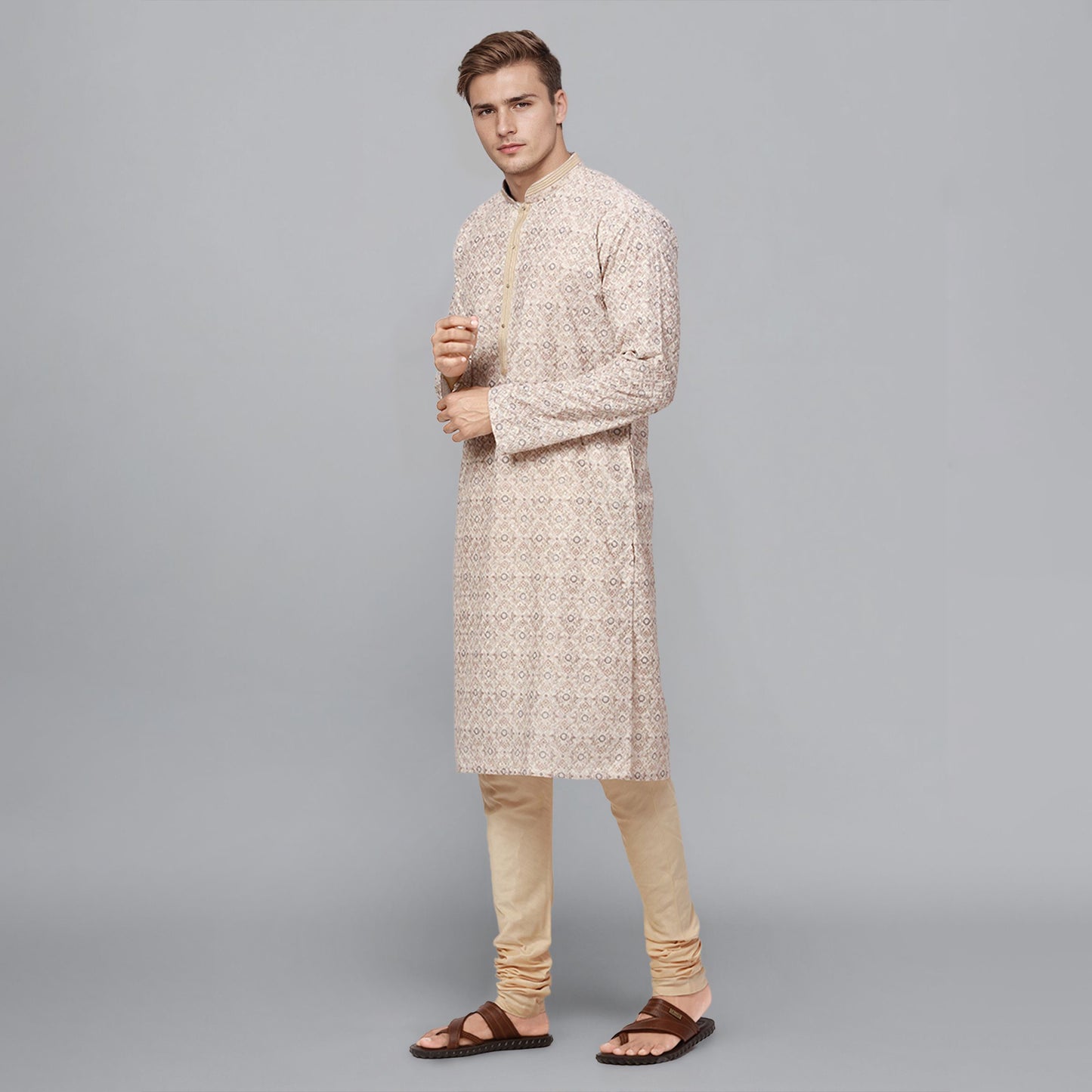 Ethnix Brown Kurta Chudidar