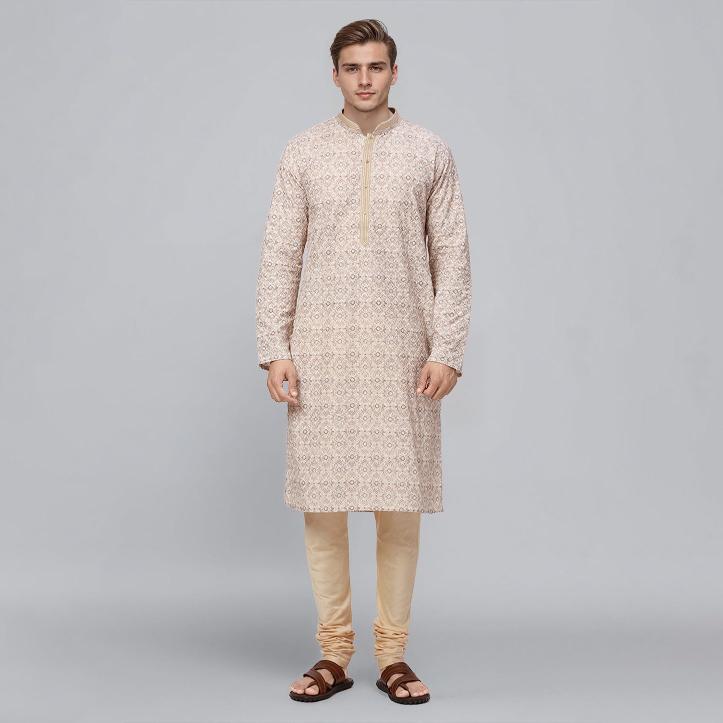 Ethnix Brown Kurta Chudidar