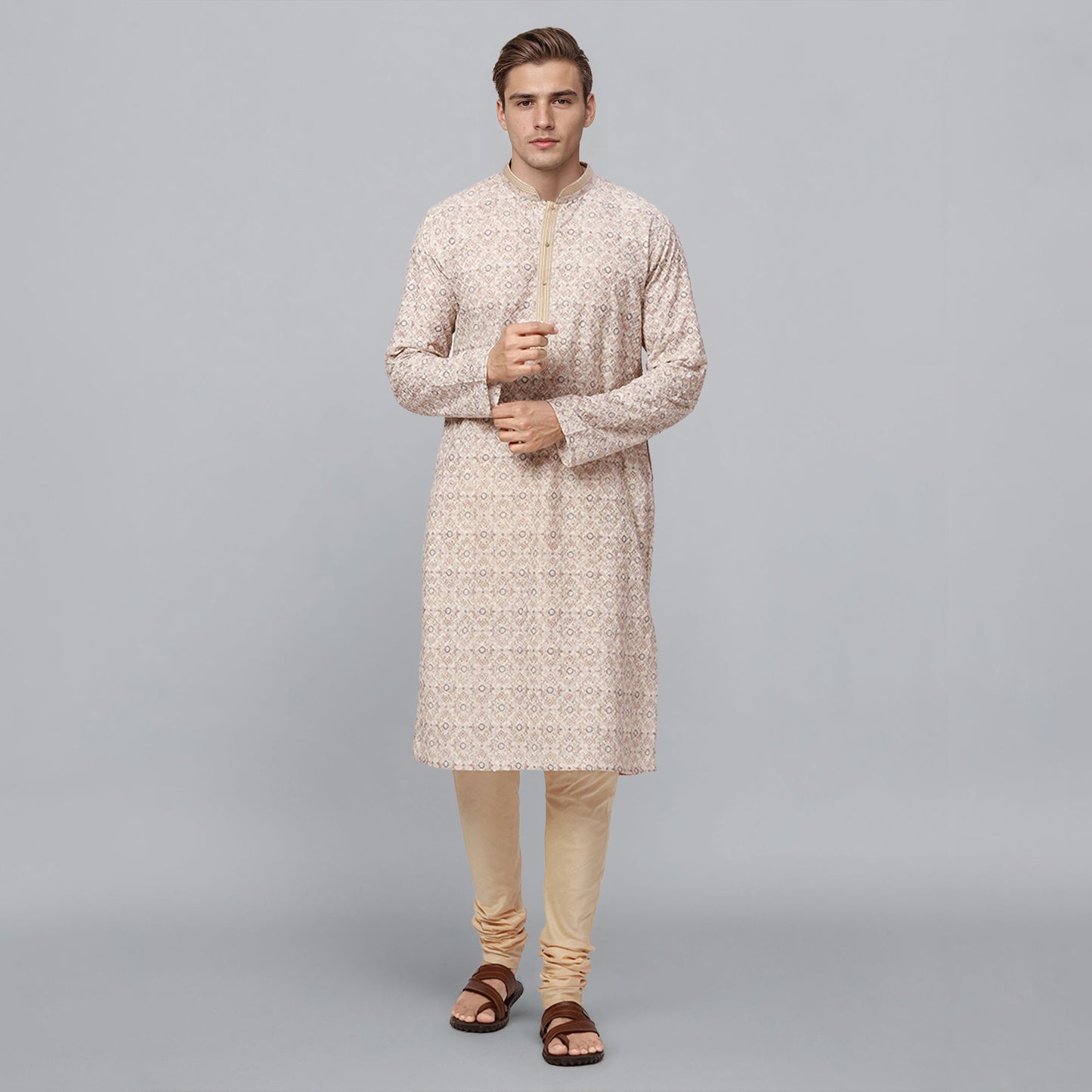 Ethnix Brown Kurta Chudidar
