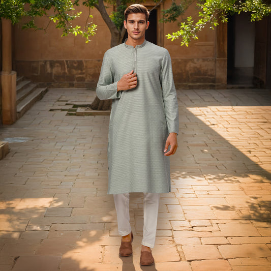 Ethnix Grey Kurta Chudidar