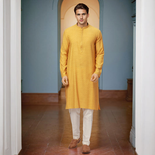 Ethnix Yellow Kurta Chudidar