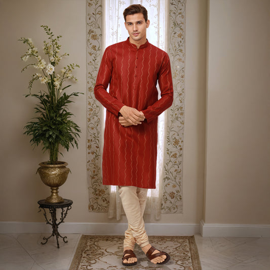 Ethnix Marron Kurta Chudidar
