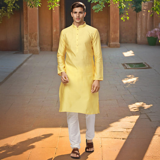 Ethnix Yellow Kurta Chudidar