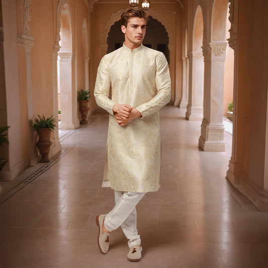 Ethnix Yellow Kurta Chudidar