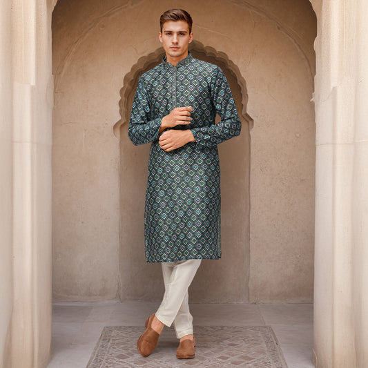 Ethnix Green Kurta Chudidar