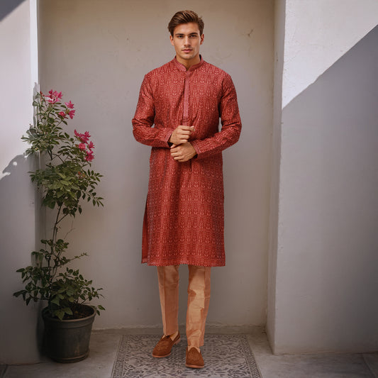 Ethnix Marron Kurta Chudidar