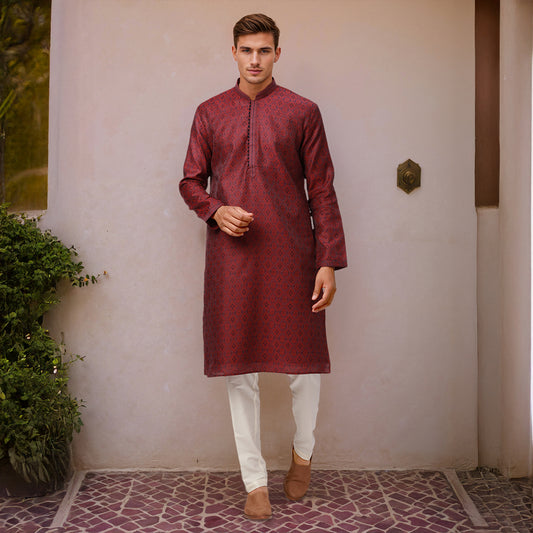 Ethnix Red Kurta Chudidar
