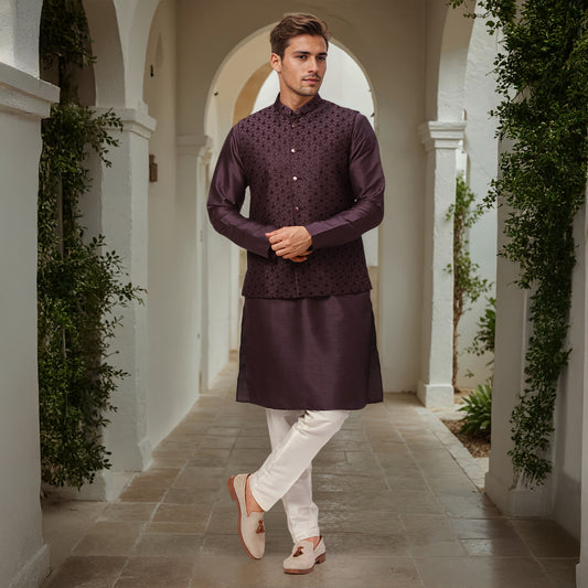 Ethnix Purple Kurta Chudidar