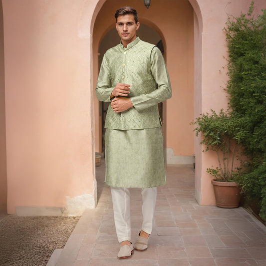 Ethnix Green Kurta Chudidar