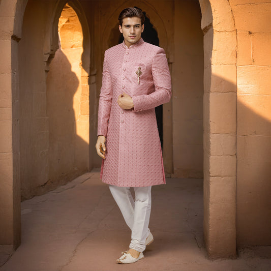 Ethnix Pink Sherwani