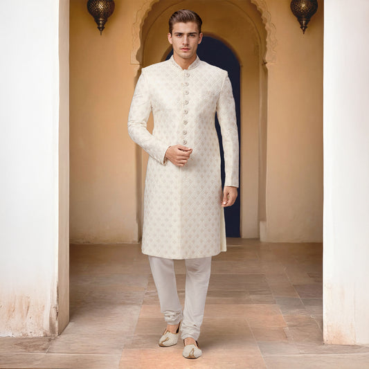 Ethnix White Sherwani