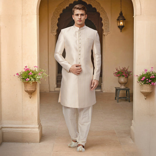 Ethnix Gold Sherwani