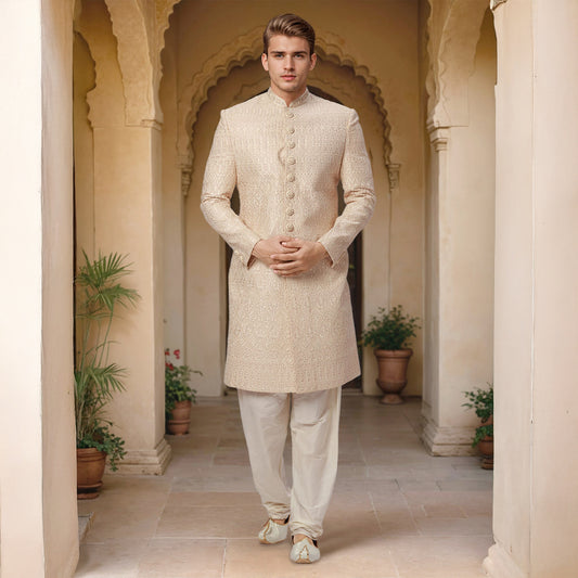Ethnix Brown Sherwani