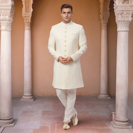 Ethnix White Sherwani