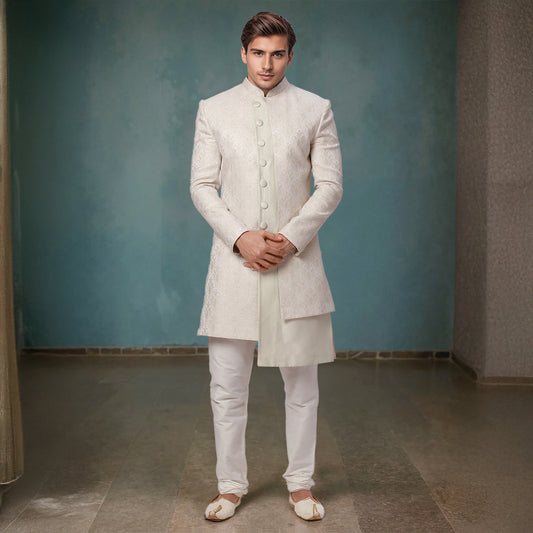 Ethnix Grey Sherwani