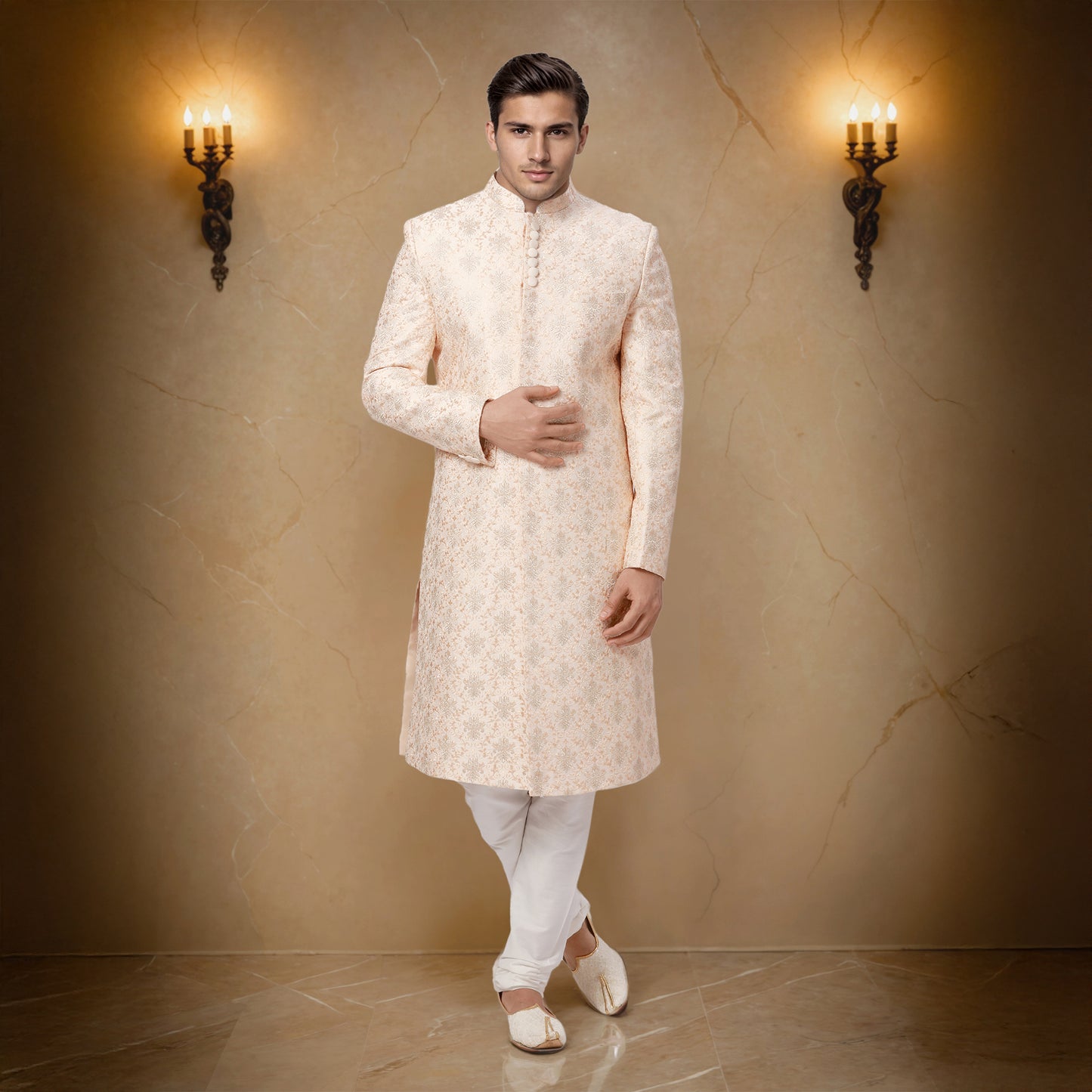 Ethnix Pink Sherwani