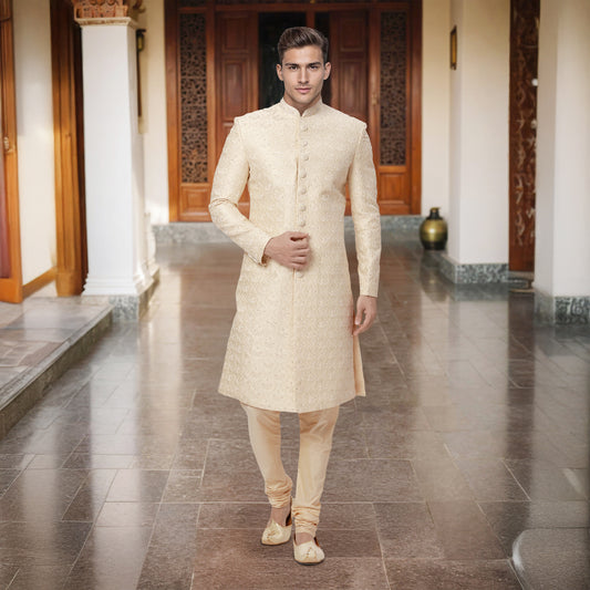 Ethnix Gold Sherwani