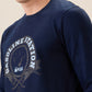 Parx Men Blue Regular Fit Graphic Sweatshirt