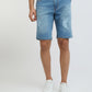 Parx Men Blue Solid Regular Fit Shorts