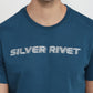 Parx Men Blue Regular Fit Graphic Round Neck Collar T-Shirt