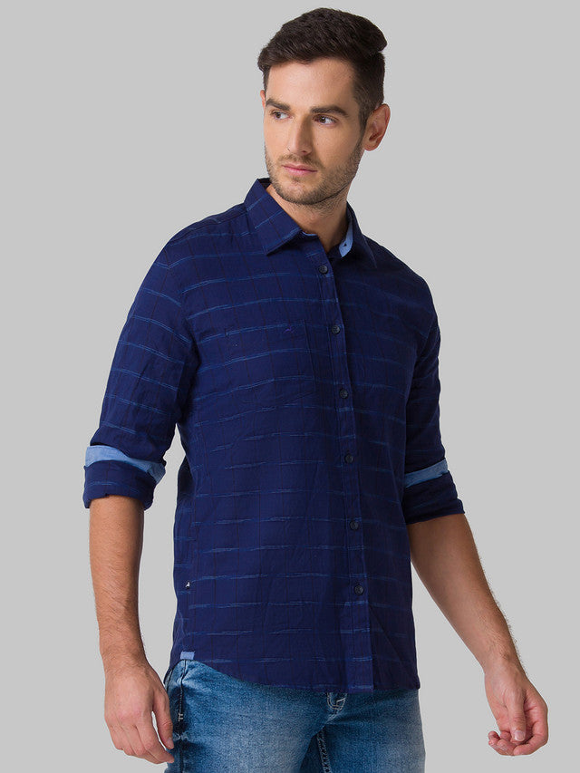 Parx Blue Casual Shirt 