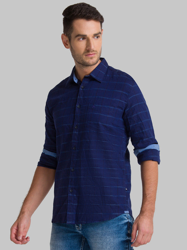 Parx Blue Casual Shirt 