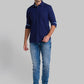 Parx Blue Casual Shirt 