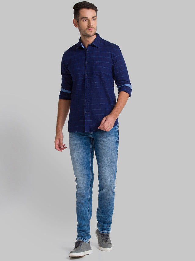 Parx Blue Casual Shirt 