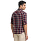 Men Red Slim Fit Checks Cotton Blend Full Sleeve Shirts