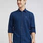 Men Contemporary Fit Dark Blue Shirt