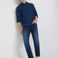 Men Contemporary Fit Dark Blue Shirt