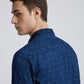 Men Contemporary Fit Dark Blue Shirt