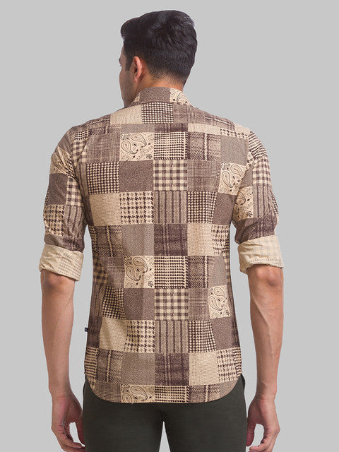 Parx Brown Casual Shirt