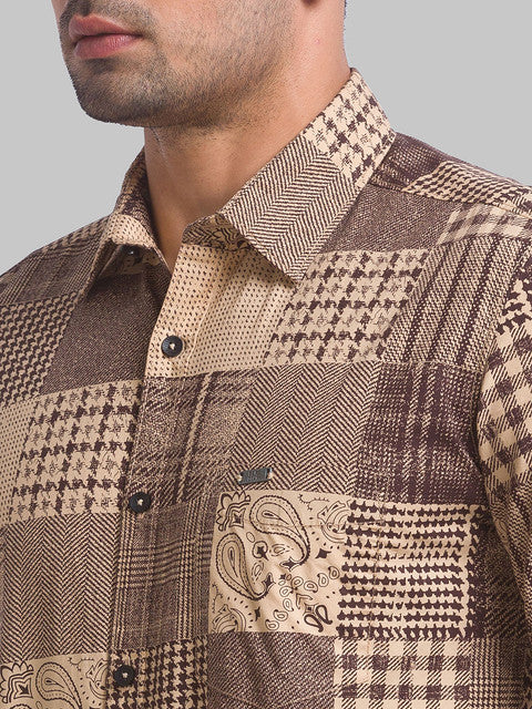 Parx Brown Casual Shirt