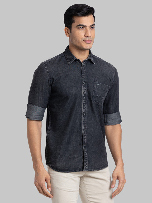 Parx Black Casual Shirt 